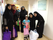 بالصور: الأخوات من قواعد الدعوة إلى الله في زيارة الأطفال المرضى بمستشفى تل هشومير